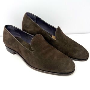 Carmina Mallorca Men’s Venetian Loafers Sz 7.5 UK / 8.5 US Brown Suede Goodyear